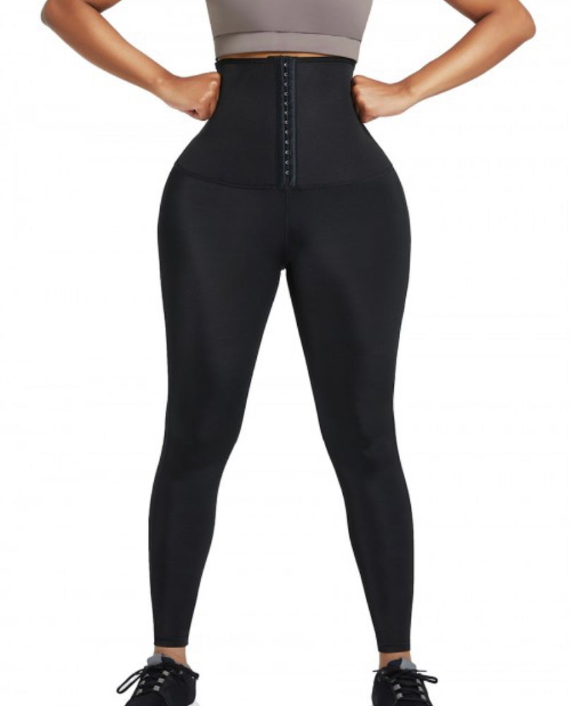 Neoprene Leggings 3 Rows Hooks High Rise - snatchmebykaoir