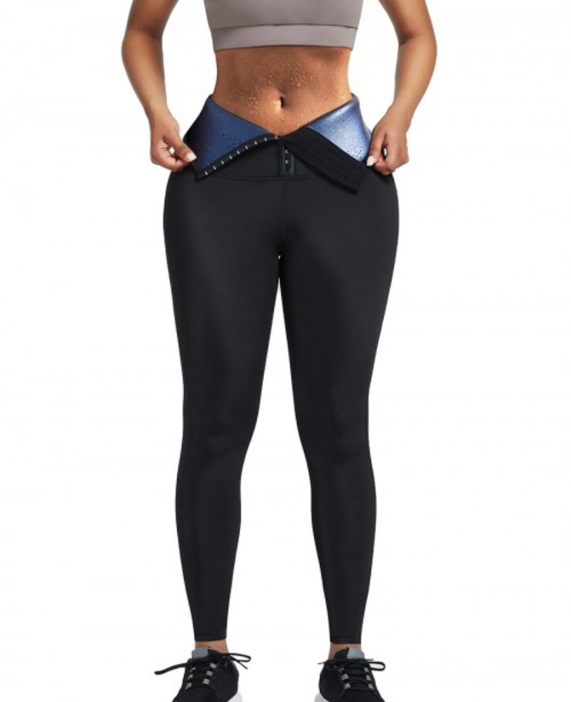 Neoprene Leggings 3 Rows Hooks High Rise - snatchmebykaoir