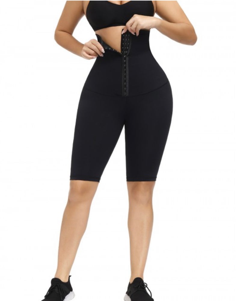 Kaoir Figure 8 Waist Trainer Knee-Length Leggings - snatchmebykaoir
