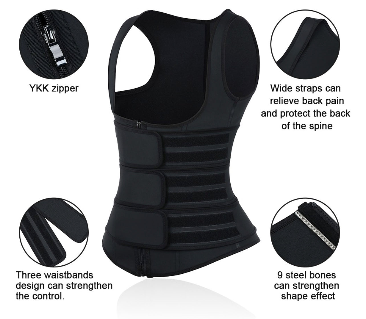 Vest Triple Compression Waist Trainer - snatchmebykaoir