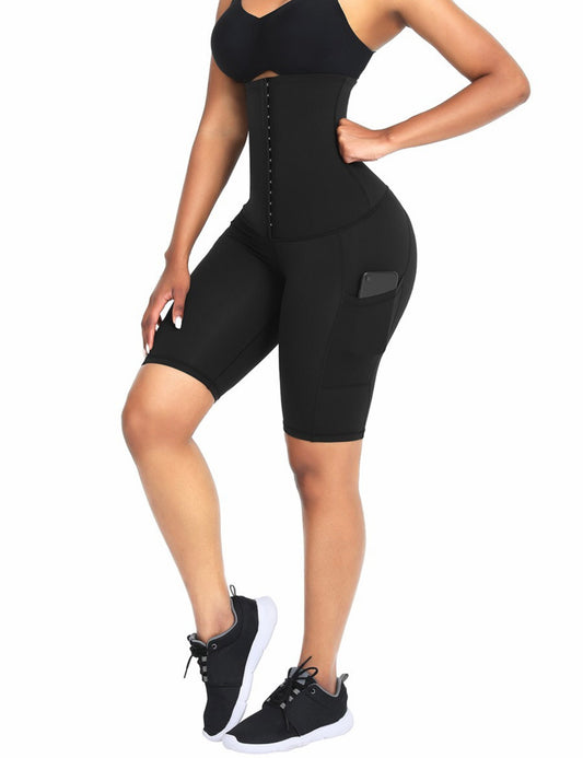 Knee Length Tummy Control Waist Trainer Shorts - snatchmebykaoir