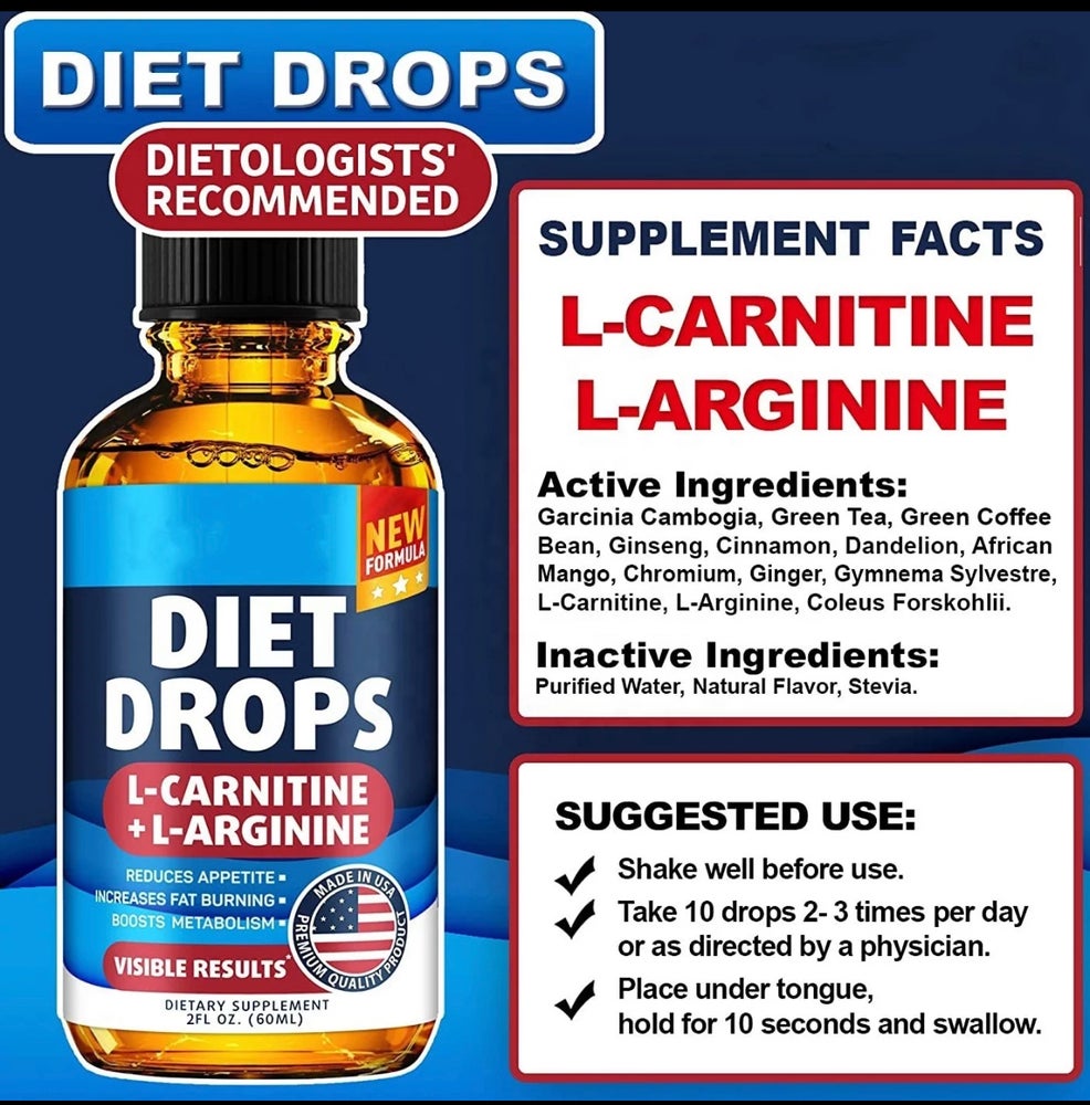 Weight Loss Diet Drops Fat Burner Liquid 100 Natural